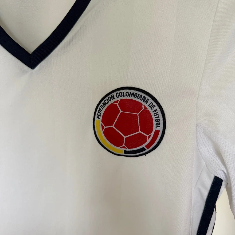 Adidas Colombia Soccer Jersey White Climacool National Team Shirt Small